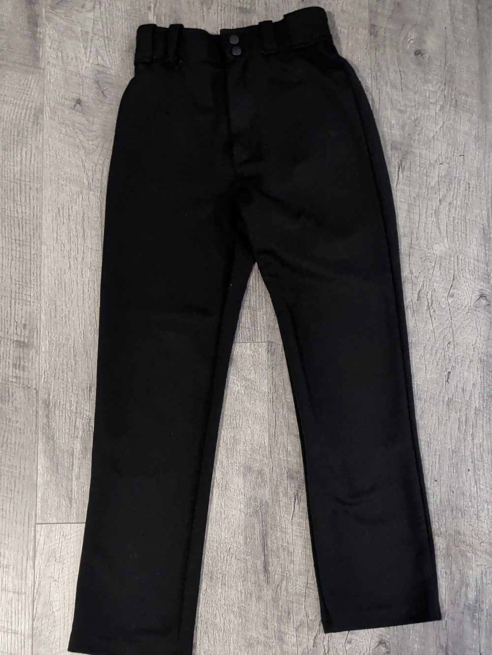 Rawlings Black Straight Baseball Pants, Size Youth M